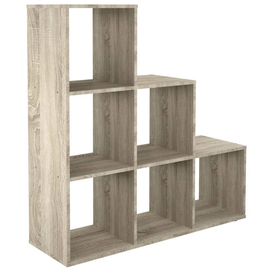FMD Room Divider with 6 Compartments 104,3x32,6x106,5 cm Sand Oak
