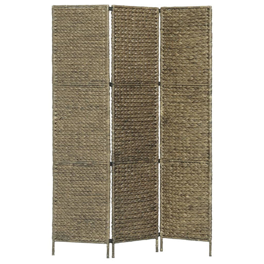 3-Panel Room Divider Brown 116x160 cm Water Hyacinth