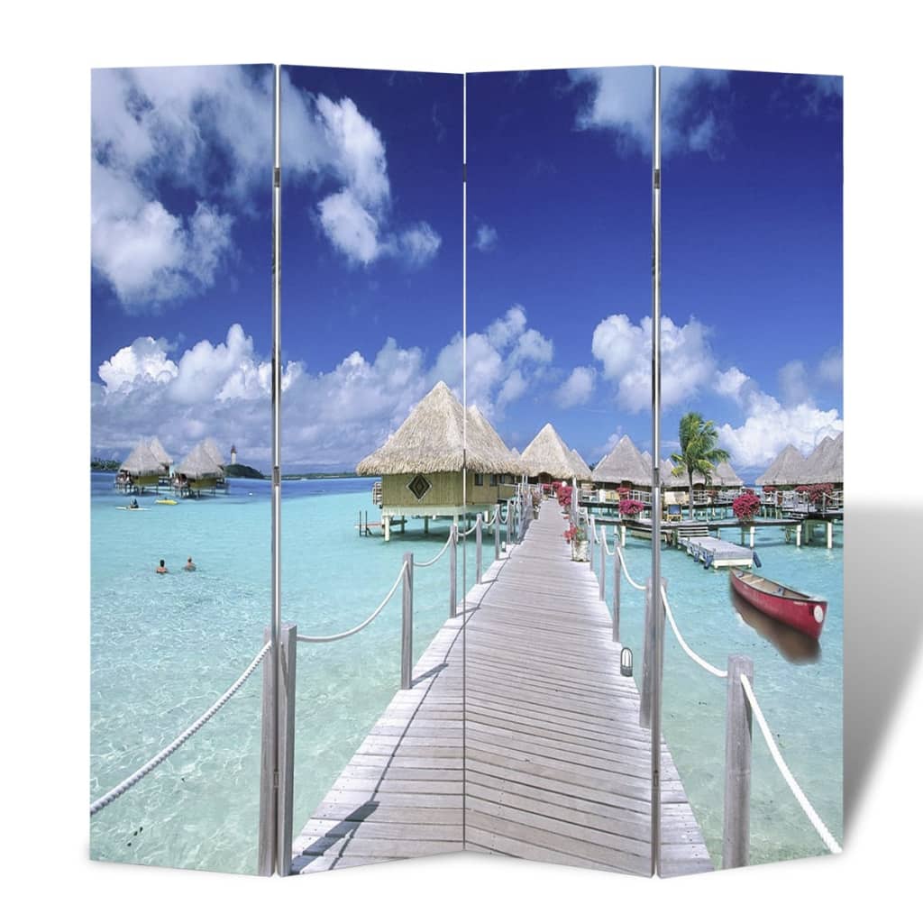 Folding Room Divider 160x170 cm Beach