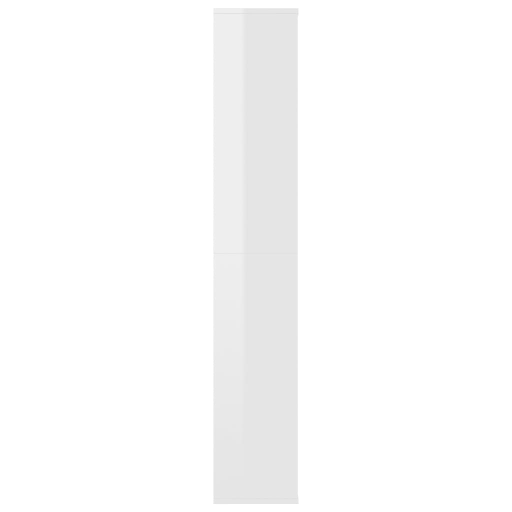 Room Divider/Book Cabinet High Gloss White 100x24x140 cm Engineered Wood