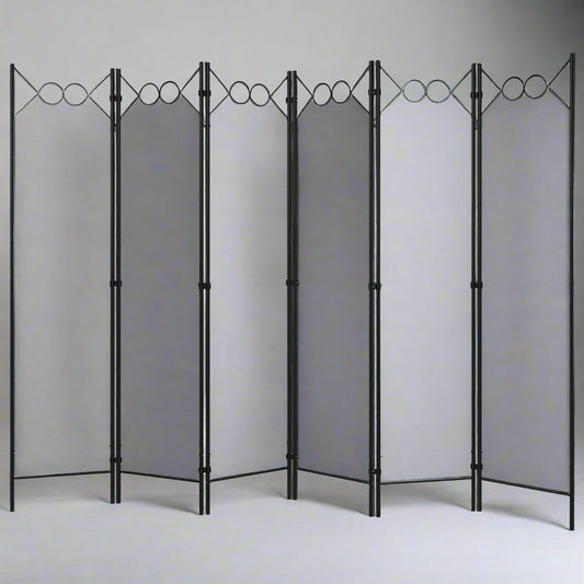 6-Panel Room Divider White 240x180 cm