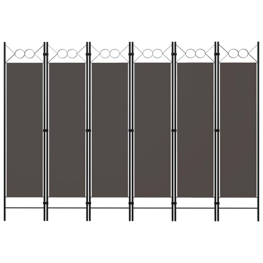 6-Panel Room Divider Anthracite 240x180 cm