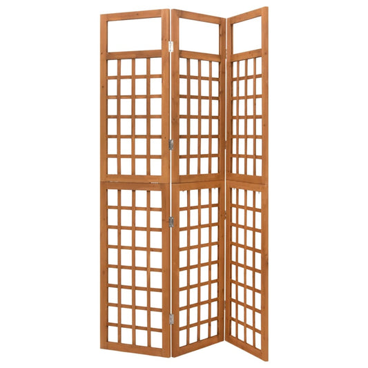 3-Panel Room Divider/Trellis Solid Fir Wood 121x180,5 cm