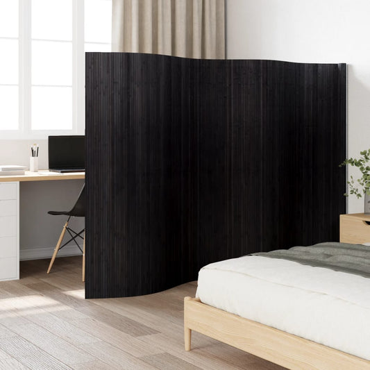 Room Divider Black 165x400 cm Bamboo