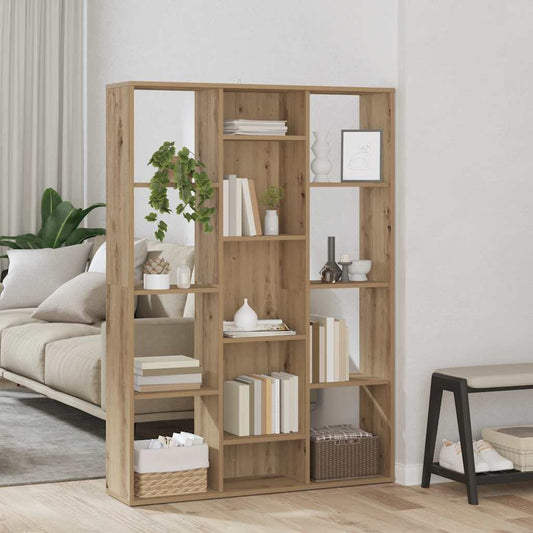 Room Divider/Book Cabinet Artisan Oak 100x24x140 cm Engineered Wood